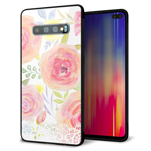 docomo ギャラクシー S10+ オリンピック限定モデル SC-05L 強化ガラス&TPUスマホケース ガラプリ【SC945 ドゥ・パフューム3】