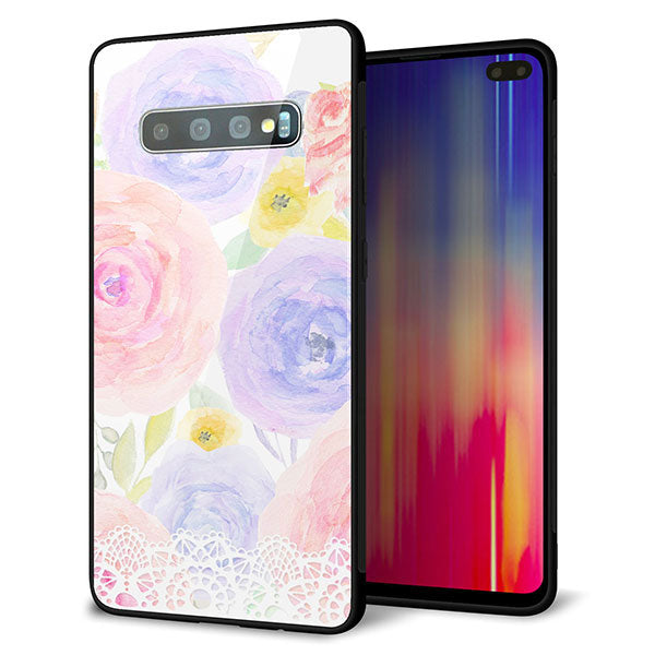 docomo ギャラクシー S10+ オリンピック限定モデル SC-05L 強化ガラス&TPUスマホケース ガラプリ【SC947 ドゥ・パフューム5】