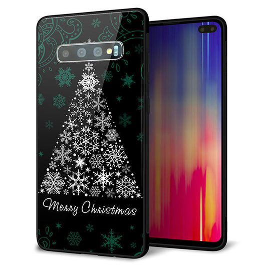 docomo ギャラクシー S10+ オリンピック限定モデル SC-05L 強化ガラス&TPUスマホケース ガラプリ【XA808 聖なるツリー】