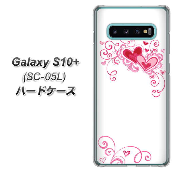 docomo ギャラクシー S10+ オリンピック限定モデル SC-05L 高画質仕上げ 背面印刷 ハードケース【365 ハートフレーム】