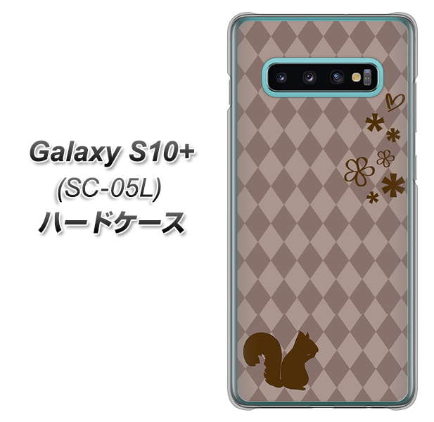 docomo ギャラクシー S10+ オリンピック限定モデル SC-05L 高画質仕上げ 背面印刷 ハードケース【515 リス】