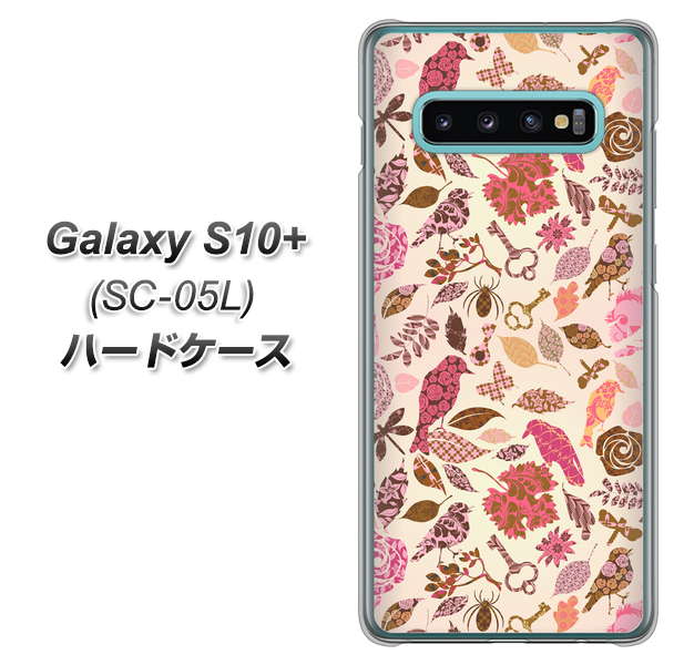 docomo ギャラクシー S10+ オリンピック限定モデル SC-05L 高画質仕上げ 背面印刷 ハードケース【640 おしゃれな小鳥】