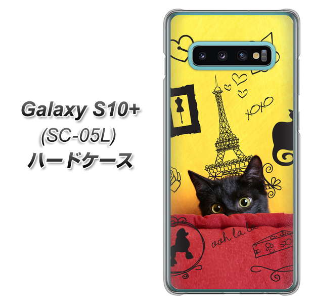 docomo ギャラクシー S10+ オリンピック限定モデル SC-05L 高画質仕上げ 背面印刷 ハードケース【686 パリの子猫】