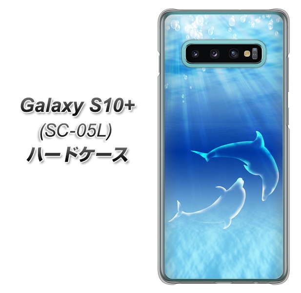 docomo ギャラクシー S10+ オリンピック限定モデル SC-05L 高画質仕上げ 背面印刷 ハードケース【1048 海の守り神イルカ】