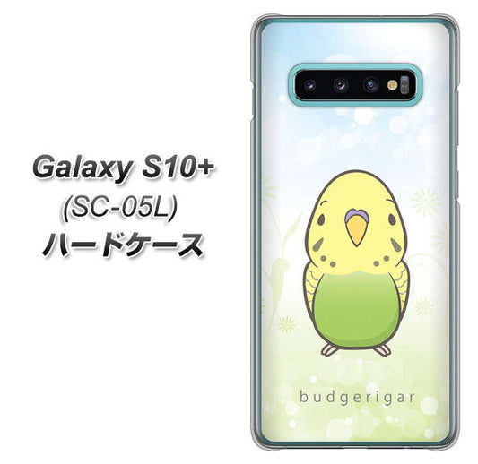 docomo ギャラクシー S10+ オリンピック限定モデル SC-05L 高画質仕上げ 背面印刷 ハードケース【SC838 セキセイインコ グリーン】