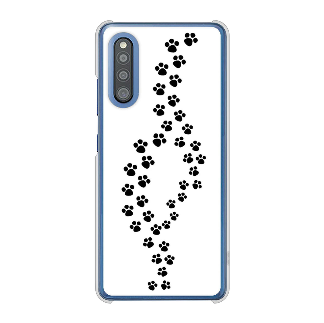 Galaxy A41 SC-41A docomo 高画質仕上げ 背面印刷 ハードケース 【066 あしあと】