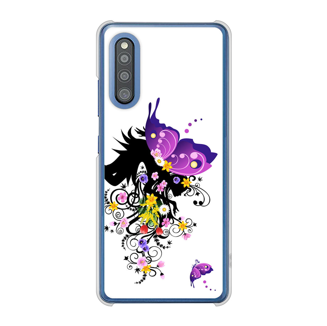 Galaxy A41 SC-41A docomo 高画質仕上げ 背面印刷 ハードケース バタフライ