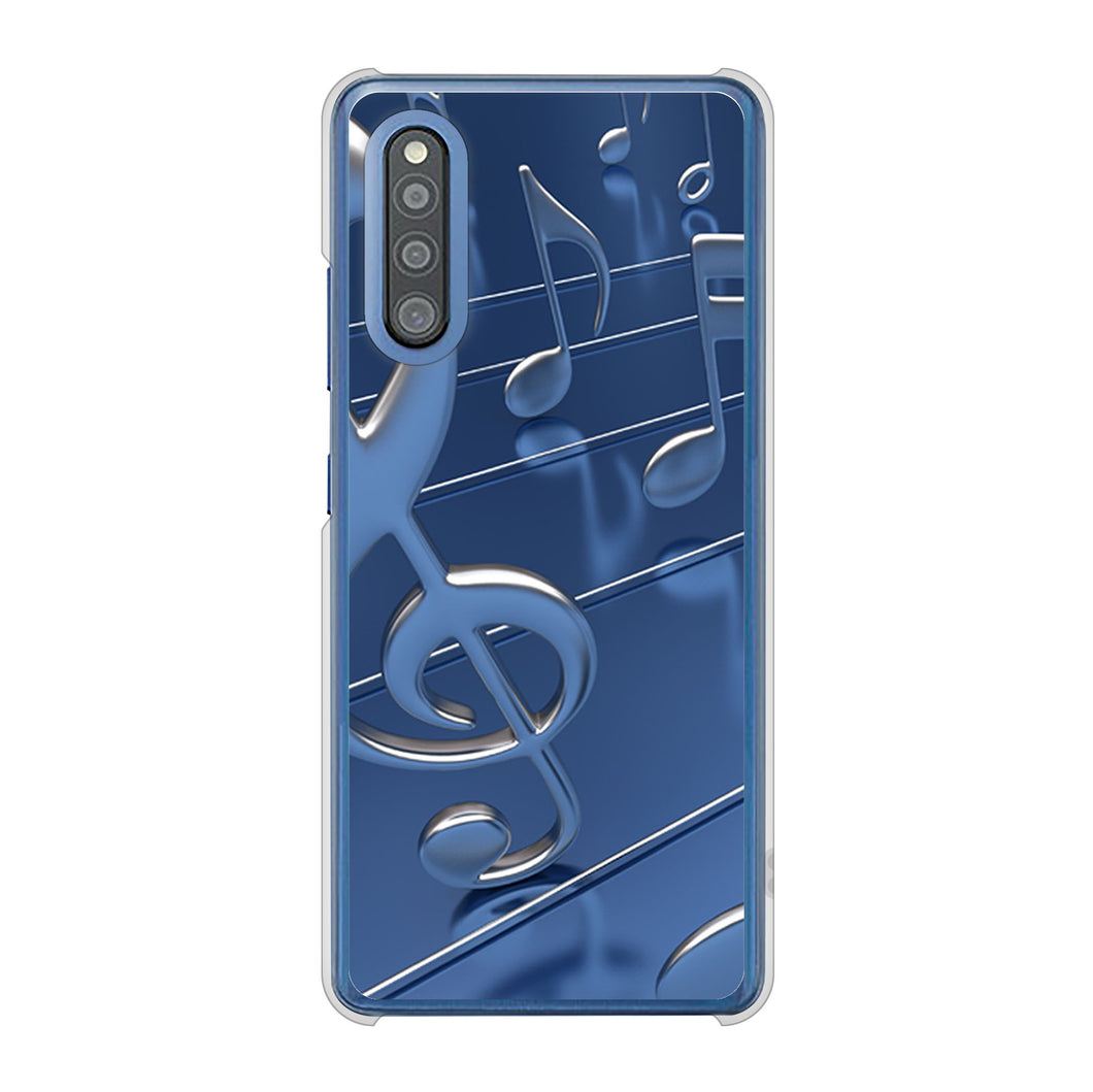 Galaxy A41 SC-41A docomo 高画質仕上げ 背面印刷 ハードケース 音符