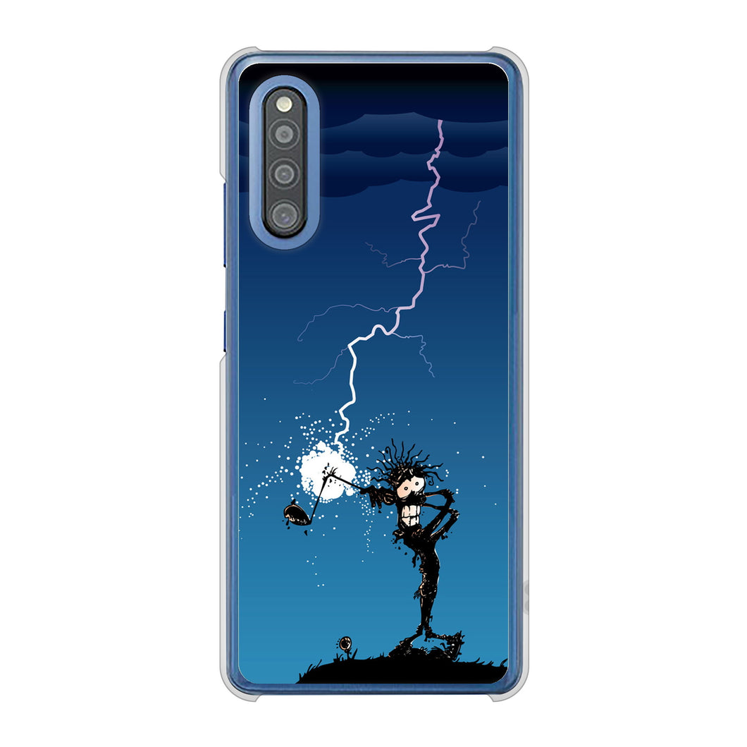 Galaxy A41 SC-41A docomo 高画質仕上げ 背面印刷 ハードケース 【417 ゴルファーの苦難】