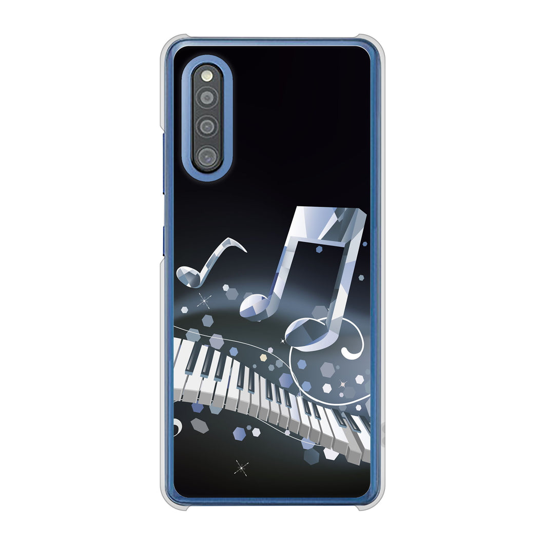 Galaxy A41 SC-41A docomo 高画質仕上げ 背面印刷 ハードケース 音符