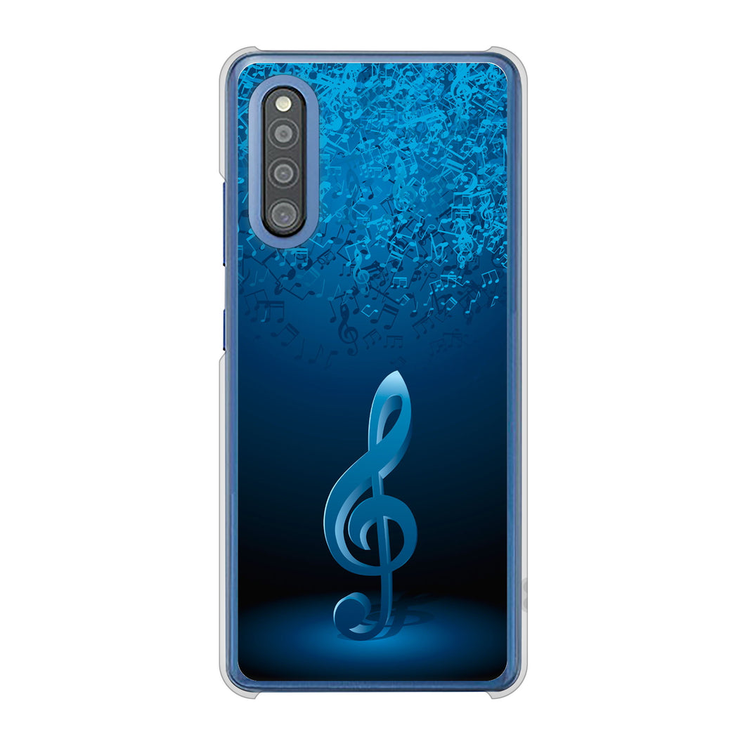 Galaxy A41 SC-41A docomo 高画質仕上げ 背面印刷 ハードケース 音符