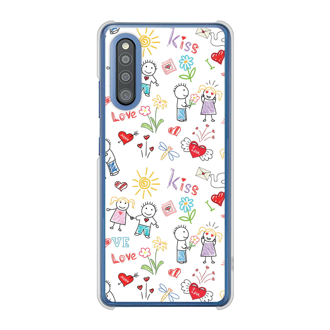 Galaxy A41 SC-41A docomo 高画質仕上げ 背面印刷 ハードケース カップル&ファミリー