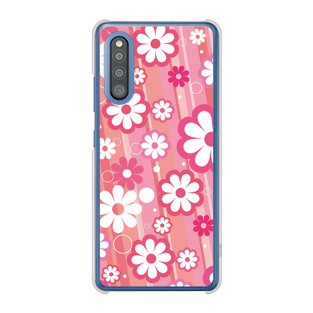 Galaxy A41 SC-41A docomo 高画質仕上げ 背面印刷 ハードケース 【751 マーガレット(ピンク系)】