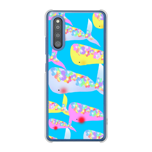 Galaxy A41 SC-41A docomo 高画質仕上げ 背面印刷 ハードケース 【1045 くじらの仲間】