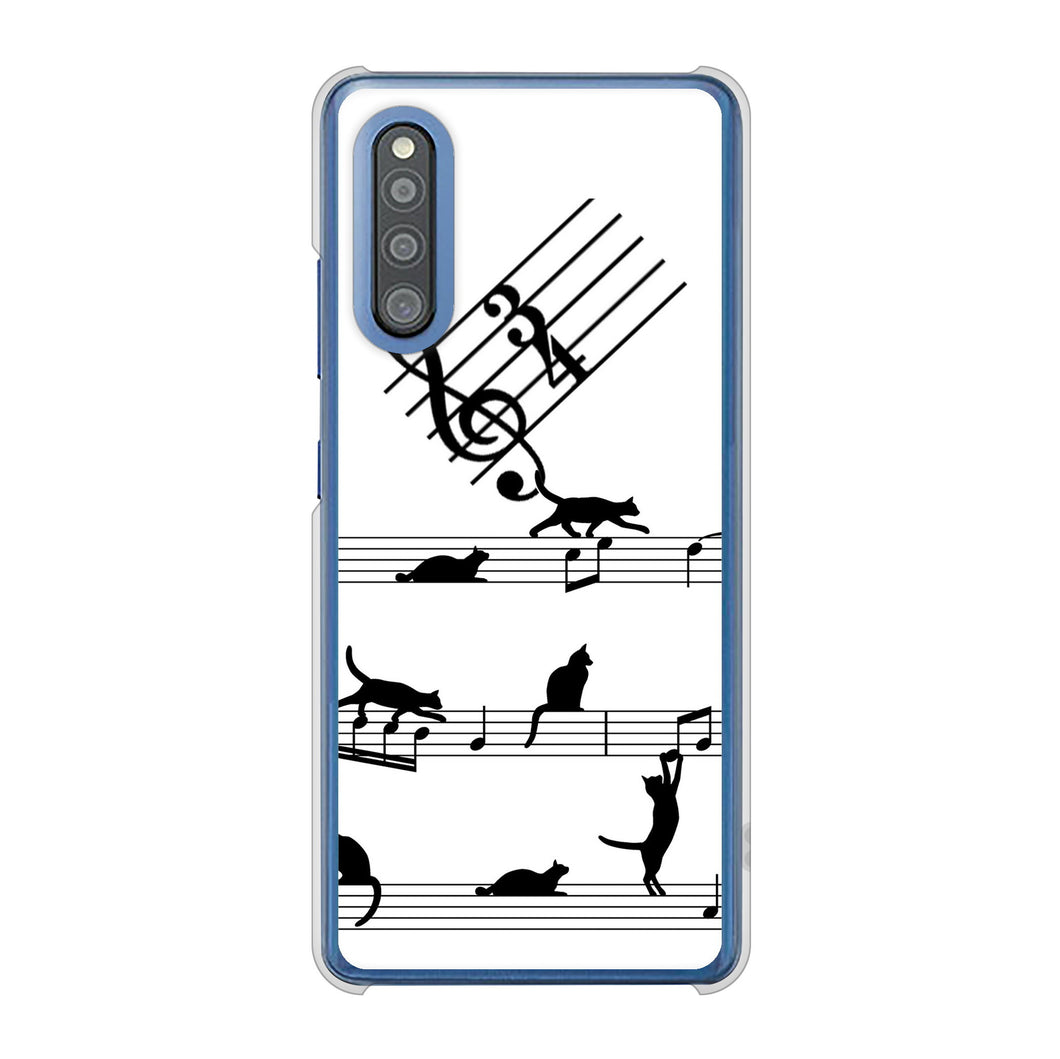 Galaxy A41 SC-41A docomo 高画質仕上げ 背面印刷 ハードケース 音符