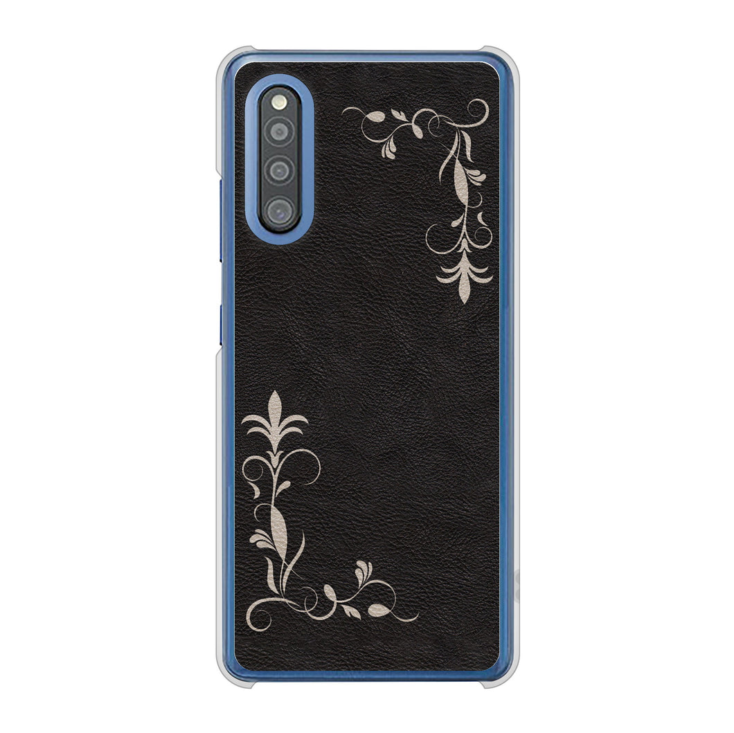 Galaxy A41 SC-41A docomo 高画質仕上げ 背面印刷 ハードケース 【EK825 レザー風グラスフレーム】