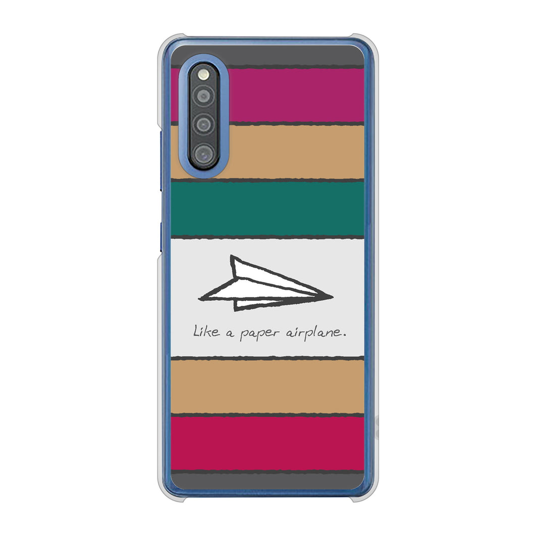 Galaxy A41 SC-41A docomo 高画質仕上げ 背面印刷 ハードケース 【IA809 かみひこうき】