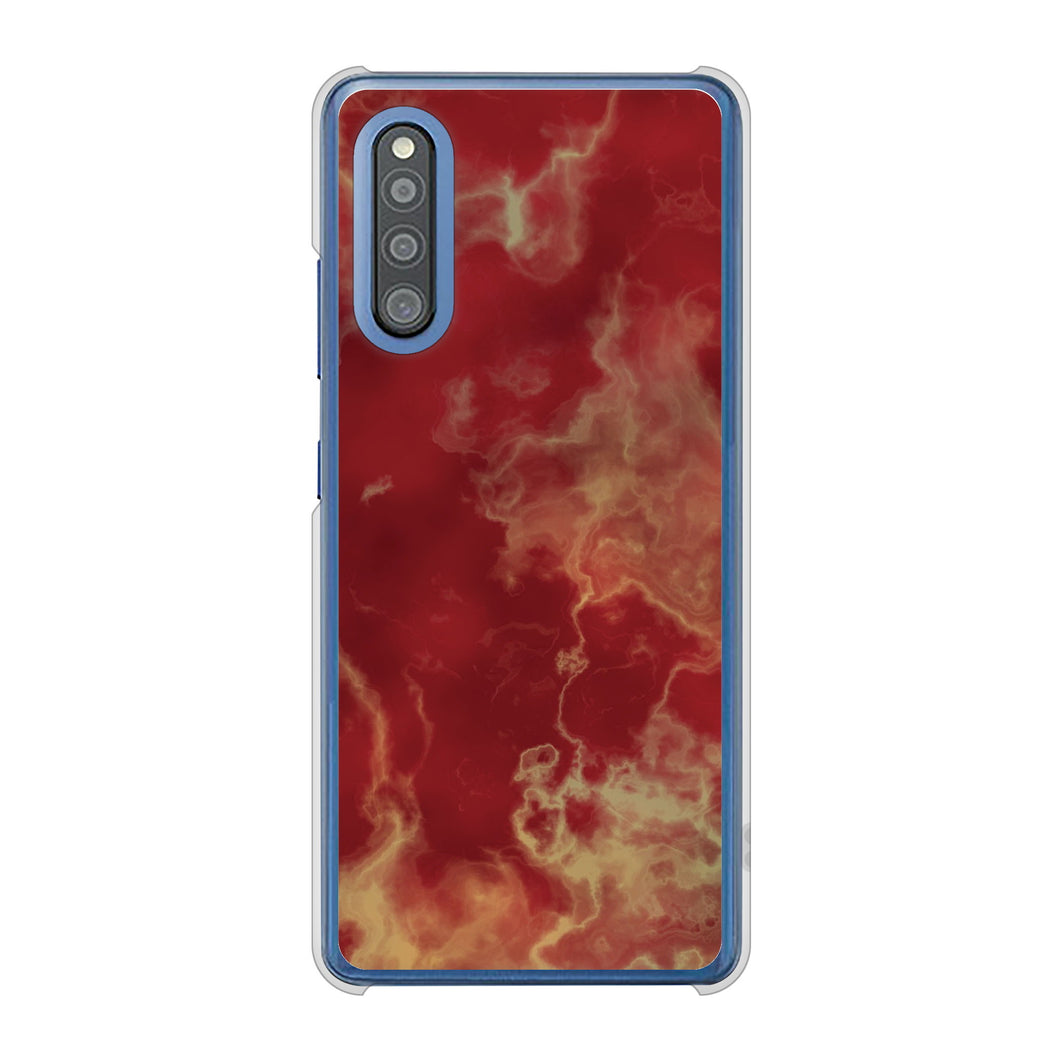 Galaxy A41 SC-41A docomo 高画質仕上げ 背面印刷 ハードケース 大理石BK