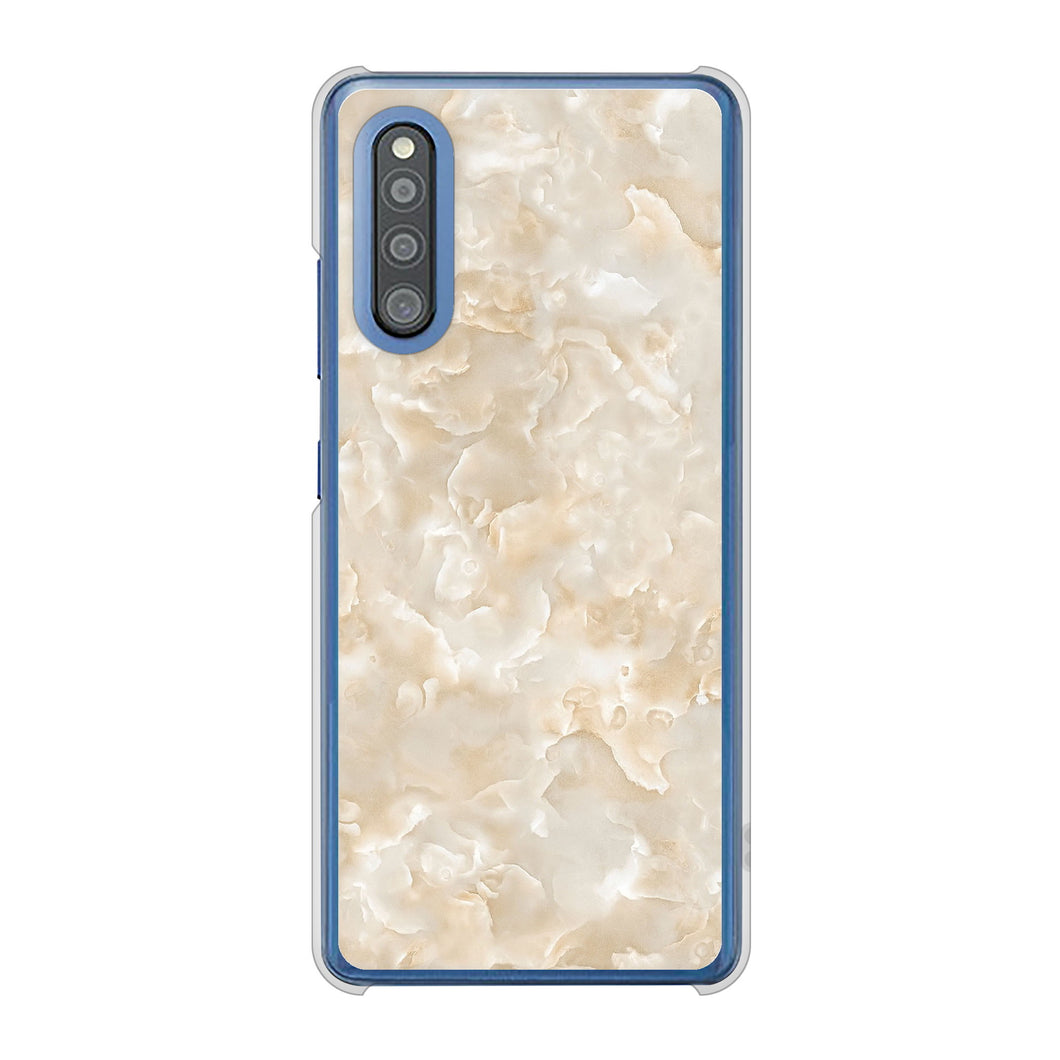 Galaxy A41 SC-41A docomo 高画質仕上げ 背面印刷 ハードケース 大理石BK