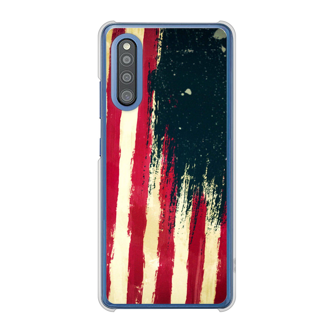 Galaxy A41 SC-41A docomo 高画質仕上げ 背面印刷 ハードケース 【MI805 ヴィンテージアメリカ】