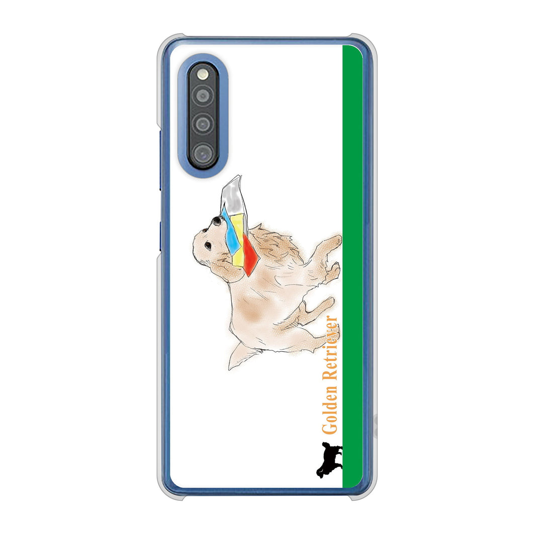 Galaxy A41 SC-41A docomo 高画質仕上げ 背面印刷 ハードケース ゴールデンレトリバー