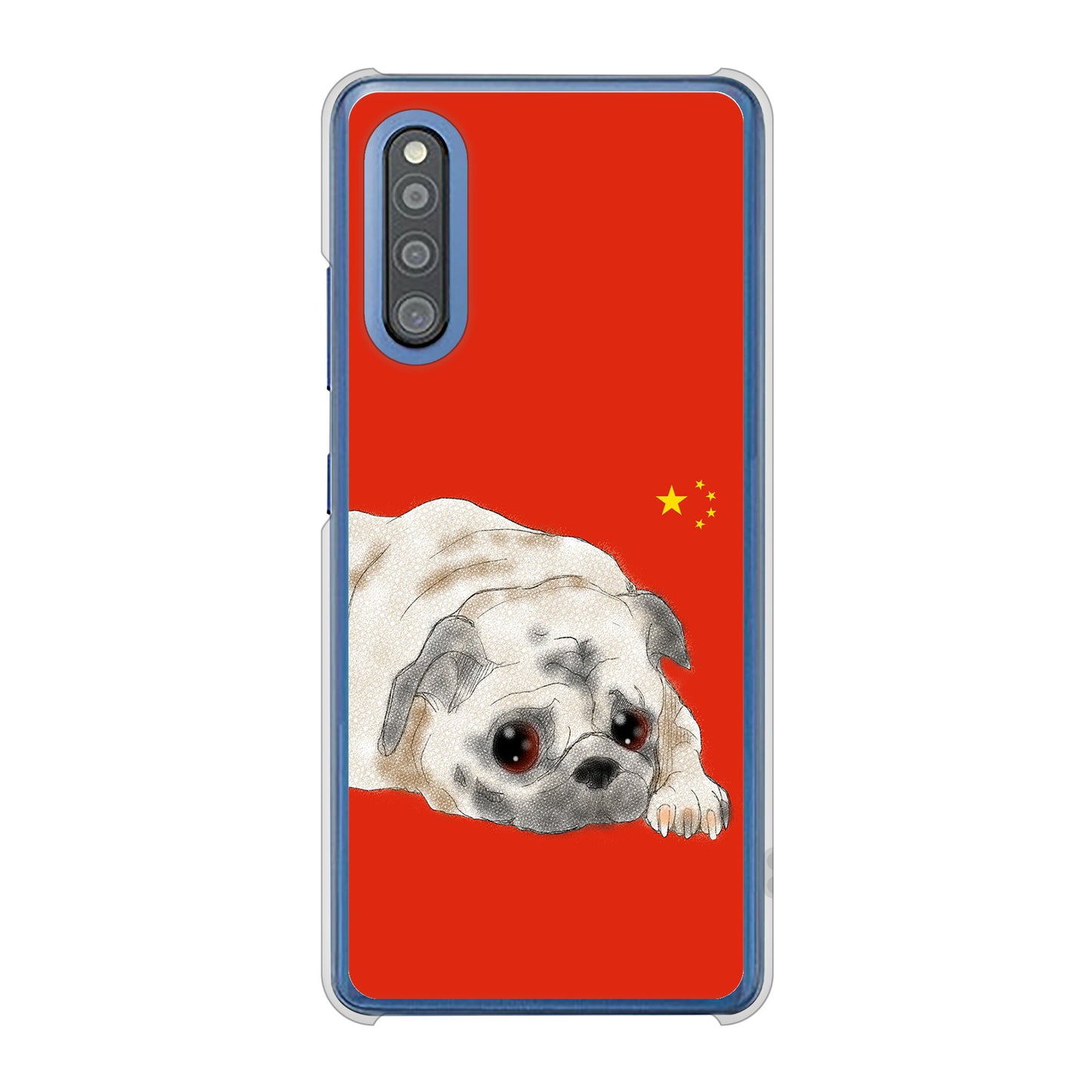 Galaxy A41 SC-41A docomo 高画質仕上げ 背面印刷 ハードケース パグ