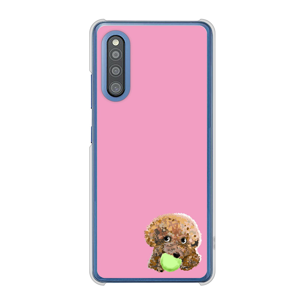 Galaxy A41 SC-41A docomo 高画質仕上げ 背面印刷 ハードケース トイプードル&ボール