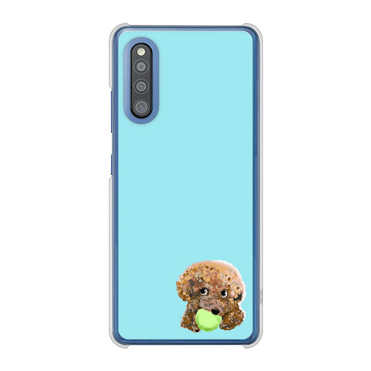 Galaxy A41 SC-41A docomo 高画質仕上げ 背面印刷 ハードケース トイプードル&ボール