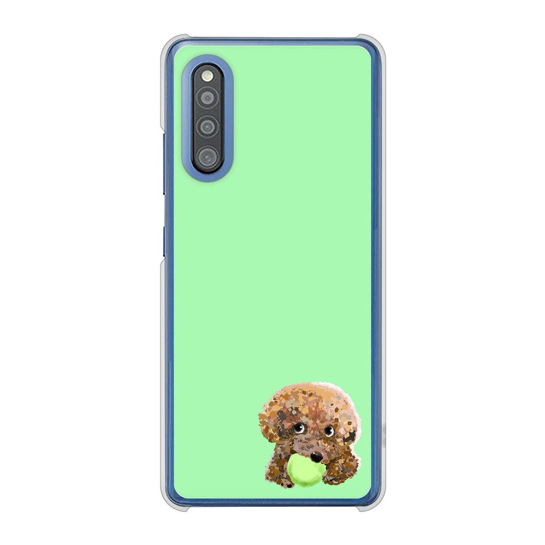 Galaxy A41 SC-41A docomo 高画質仕上げ 背面印刷 ハードケース トイプードル&ボール