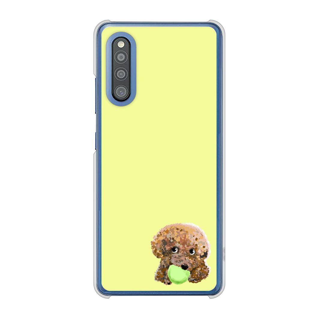 Galaxy A41 SC-41A docomo 高画質仕上げ 背面印刷 ハードケース トイプードル&ボール
