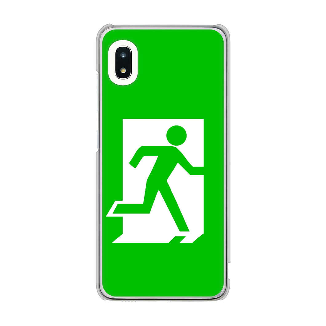 Galaxy A21 SC-42A docomo 高画質仕上げ 背面印刷 ハードケース 【163 非常口】