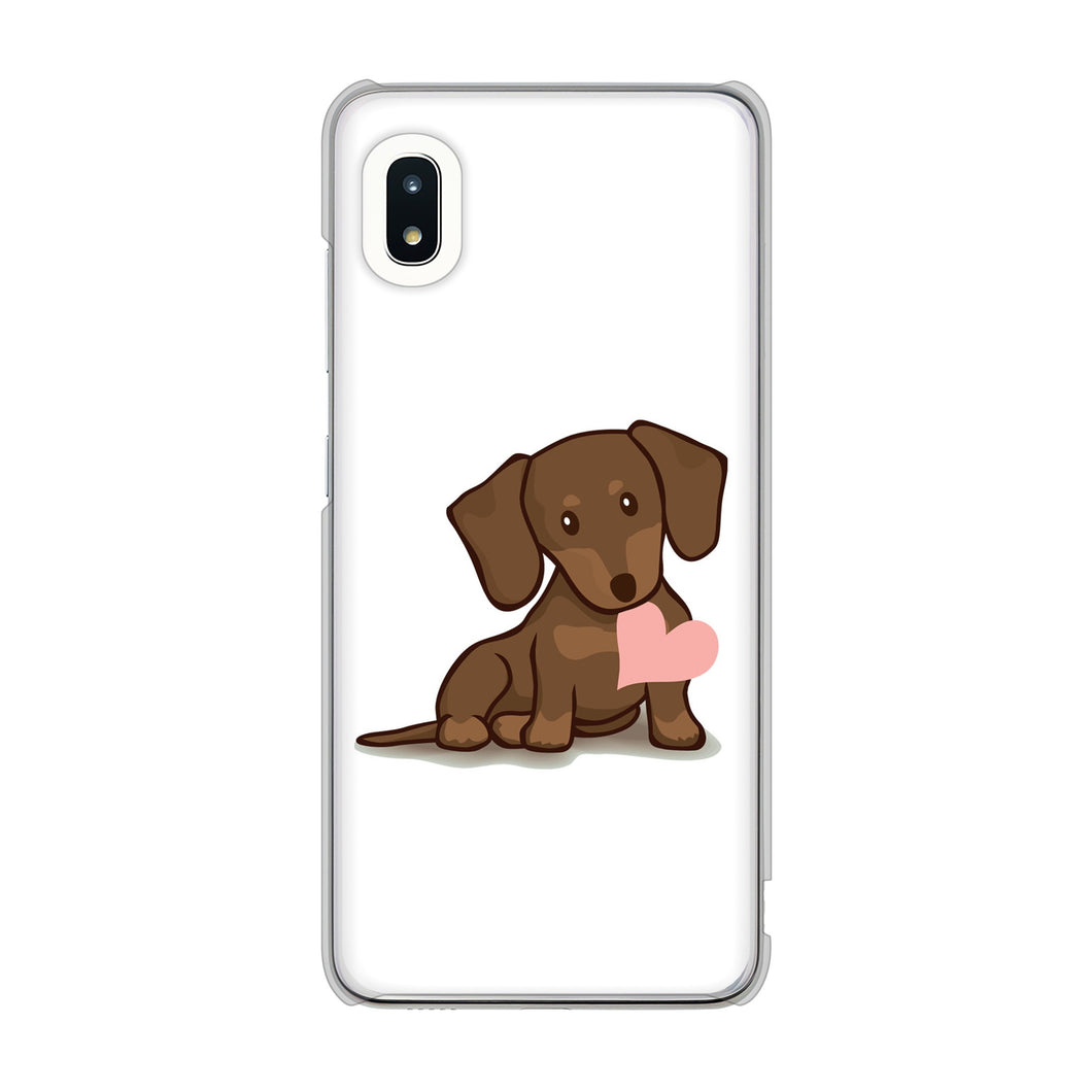 Galaxy A21 SC-42A docomo 高画質仕上げ 背面印刷 ハードケース 【394 I love ダックス】