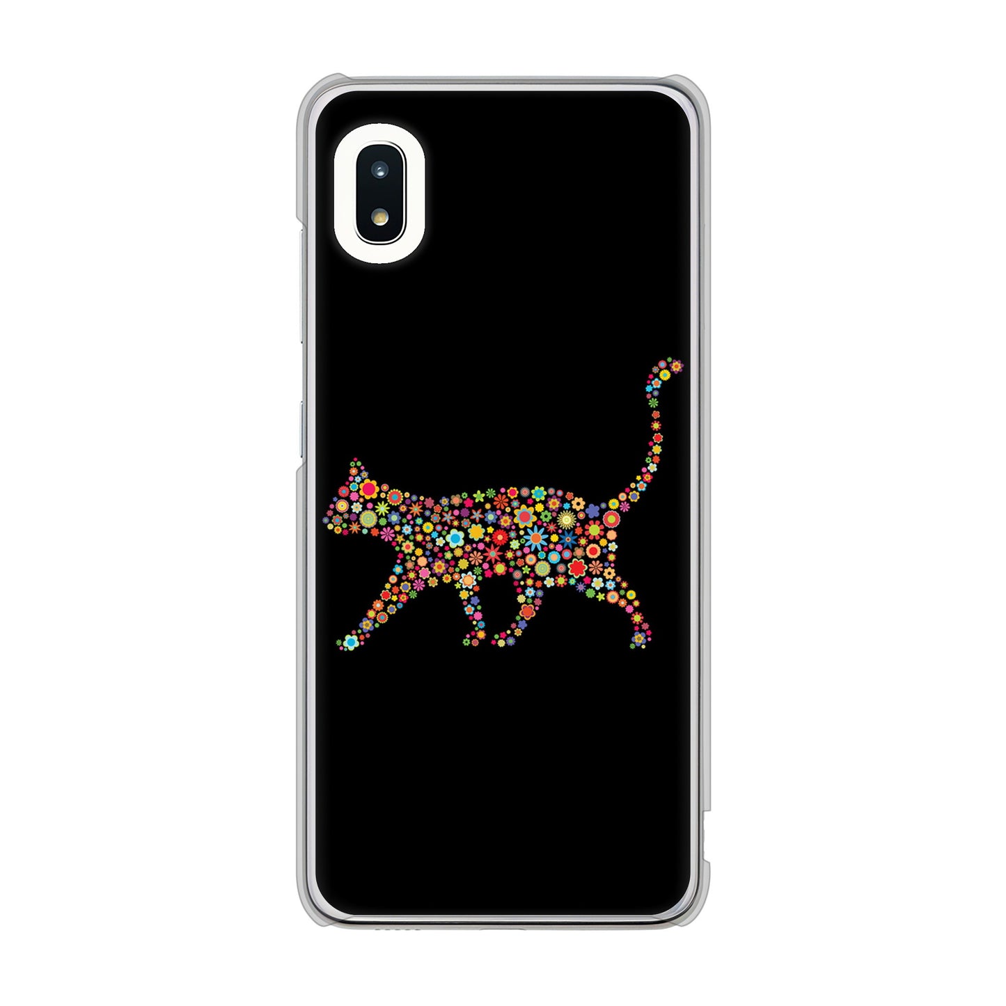 Galaxy A21 SC-42A docomo 高画質仕上げ 背面印刷 ハードケース 【406 カラフルキャット】