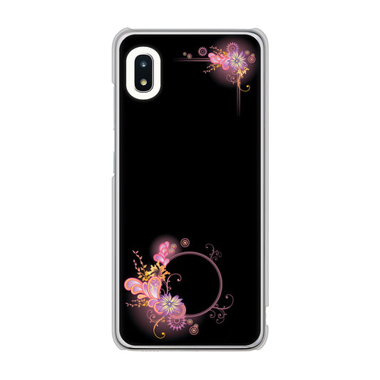 Galaxy A21 SC-42A docomo 高画質仕上げ 背面印刷 ハードケース 【437 華のフレーム】