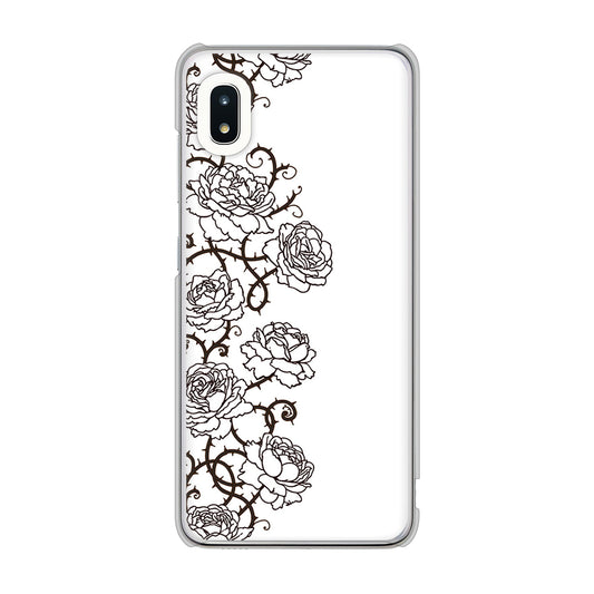 Galaxy A21 SC-42A docomo 高画質仕上げ 背面印刷 ハードケース 【467 イバラ】