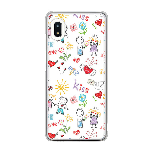 Galaxy A21 SC-42A docomo 高画質仕上げ 背面印刷 ハードケース カップル&ファミリー