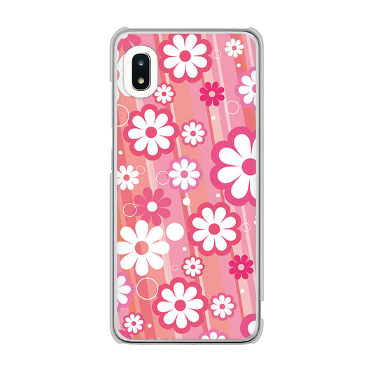 Galaxy A21 SC-42A docomo 高画質仕上げ 背面印刷 ハードケース 【751 マーガレット(ピンク系)】