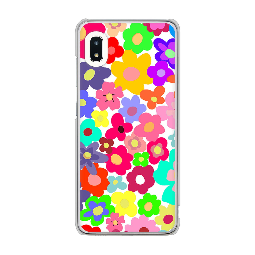 Galaxy A21 SC-42A docomo 高画質仕上げ 背面印刷 ハードケース ルーズフラワー