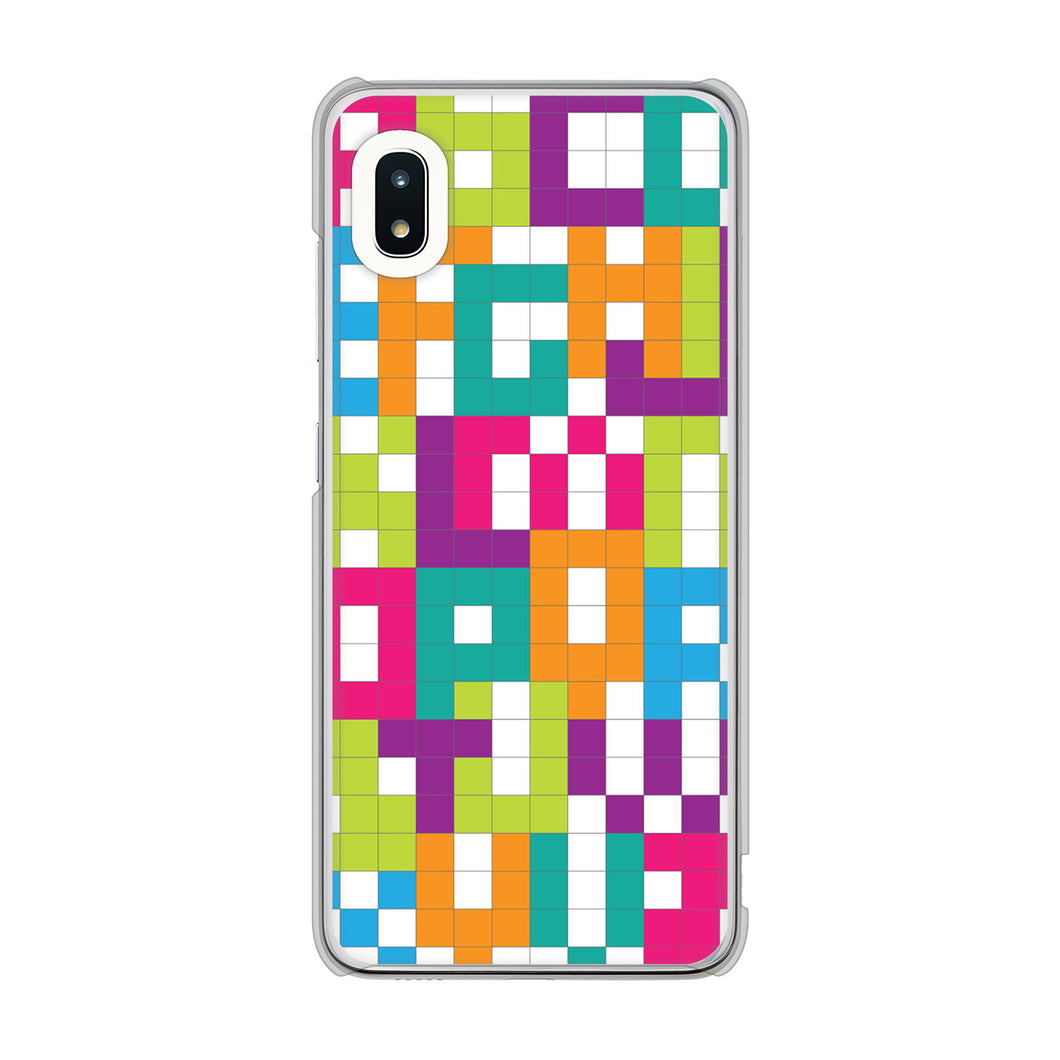 Galaxy A21 SC-42A docomo 高画質仕上げ 背面印刷 ハードケース 【IB916 ブロックアルファベット】