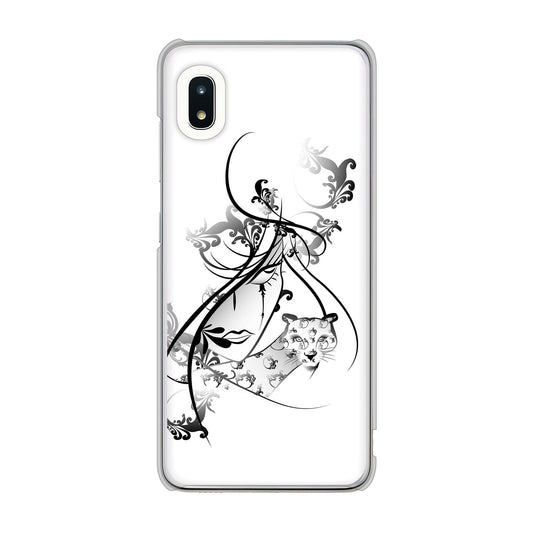 Galaxy A21 SC-42A docomo 高画質仕上げ 背面印刷 ハードケース 【VA832 パンサーと美女】