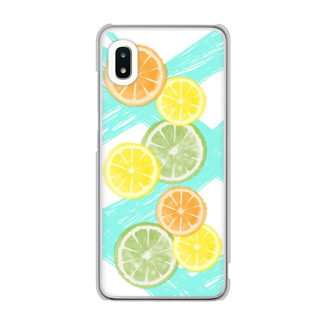 Galaxy A21 SC-42A docomo 高画質仕上げ 背面印刷 ハードケース 【YJ183 オレンジライム】