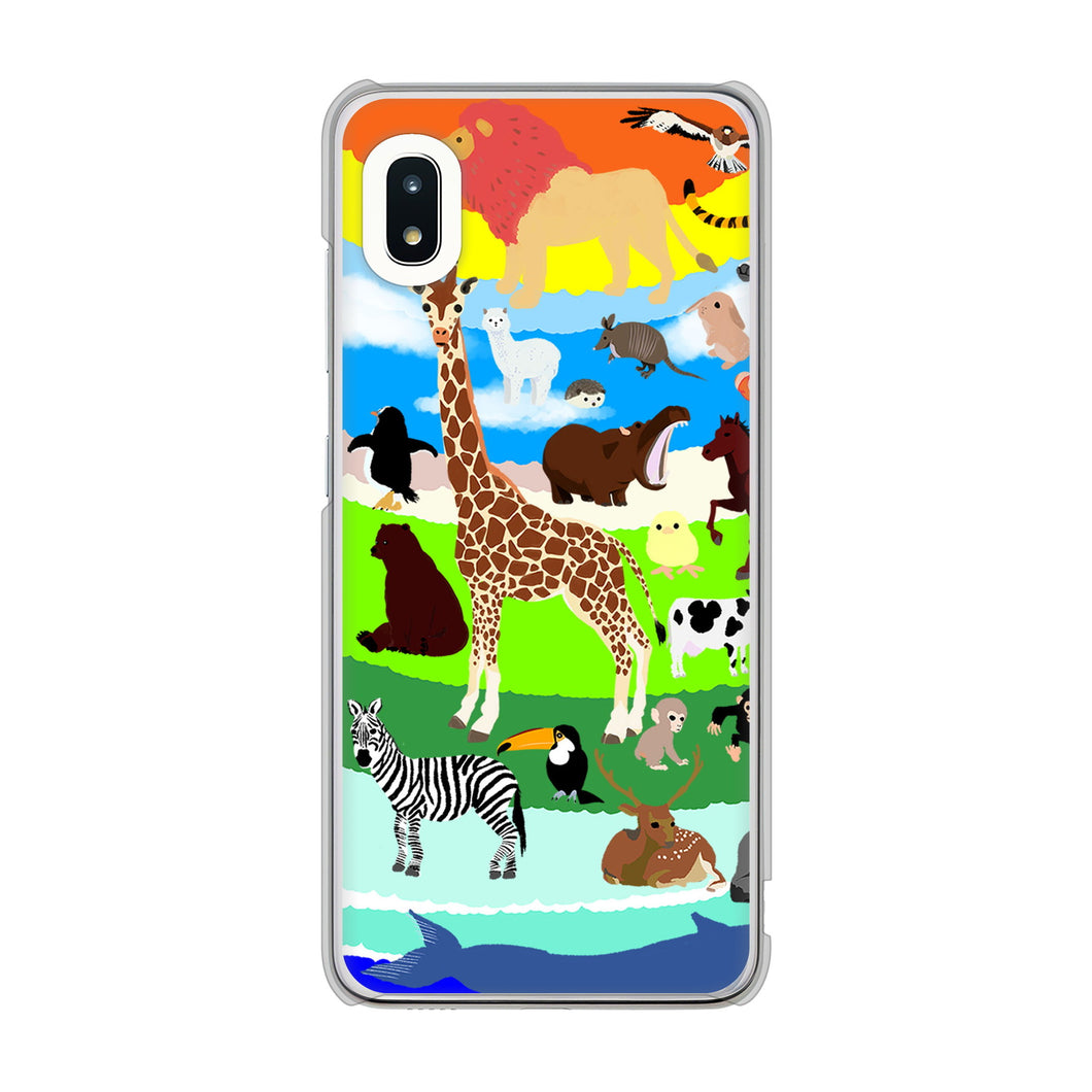 Galaxy A21 SC-42A docomo 高画質仕上げ 背面印刷 ハードケース 【YJ201 アニマルプラネット】