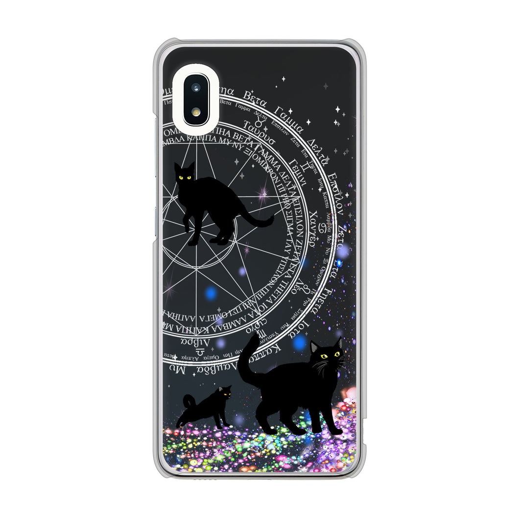 Galaxy A21 SC-42A docomo 高画質仕上げ 背面印刷 ハードケース 魔法陣猫