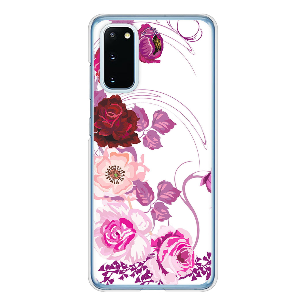 Galaxy S20 5G SC-51A docomo 高画質仕上げ 背面印刷 ハードケース ロマンチックなバラ
