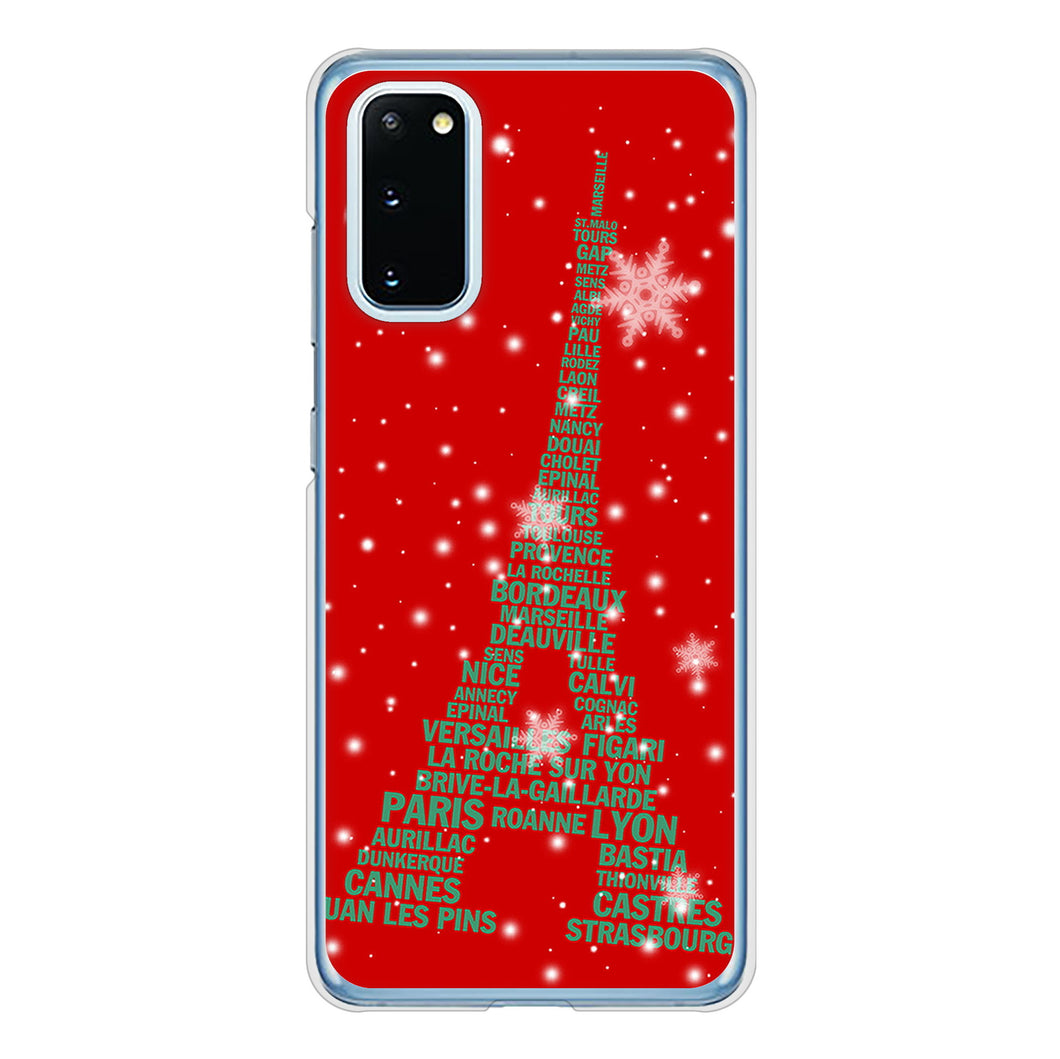 Galaxy S20 5G SC-51A docomo 高画質仕上げ 背面印刷 ハードケース 【527 エッフェル塔red-gr】