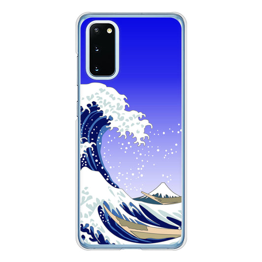 Galaxy S20 5G SC-51A docomo 高画質仕上げ 背面印刷 ハードケース 【625 波に富士】
