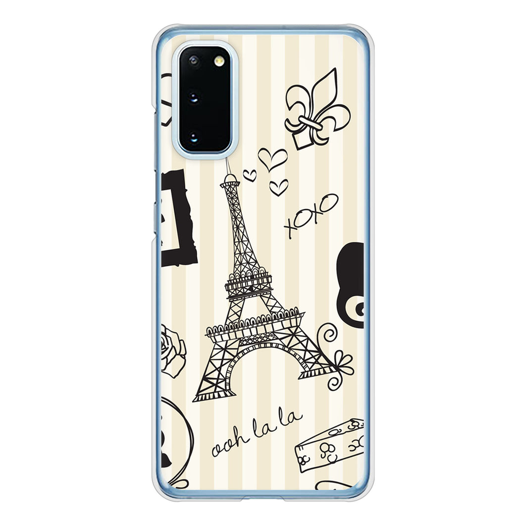 Galaxy S20 5G SC-51A docomo 高画質仕上げ 背面印刷 ハードケース LOVE フランス