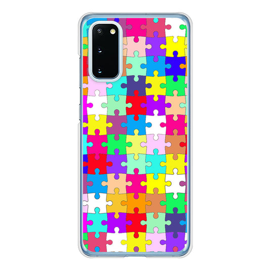 Galaxy S20 5G SC-51A docomo 高画質仕上げ 背面印刷 ハードケース 【727 カラフルパズル】