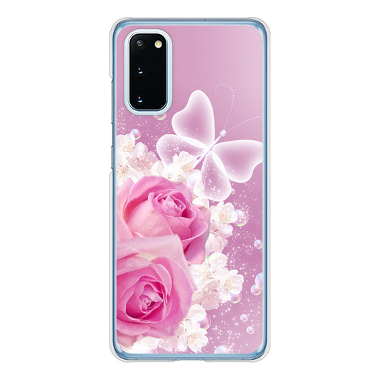 Galaxy S20 5G SC-51A docomo 高画質仕上げ 背面印刷 ハードケース ロマンチックなバラ