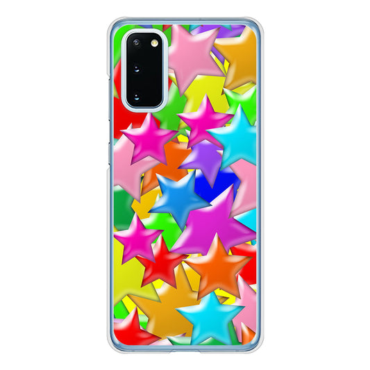 Galaxy S20 5G SC-51A docomo 高画質仕上げ 背面印刷 ハードケース 【1293 ランダムスター】